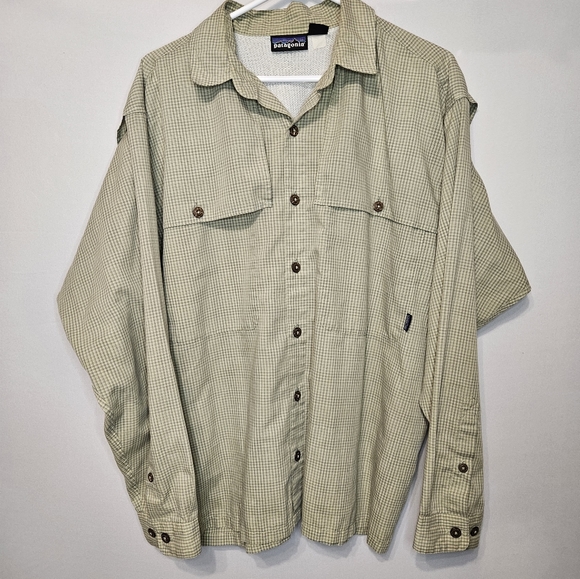 Patagonia Other - Patagonia Mens Long Sleeve Island Hopper Vented Fishing Shirt Light Yellow Large